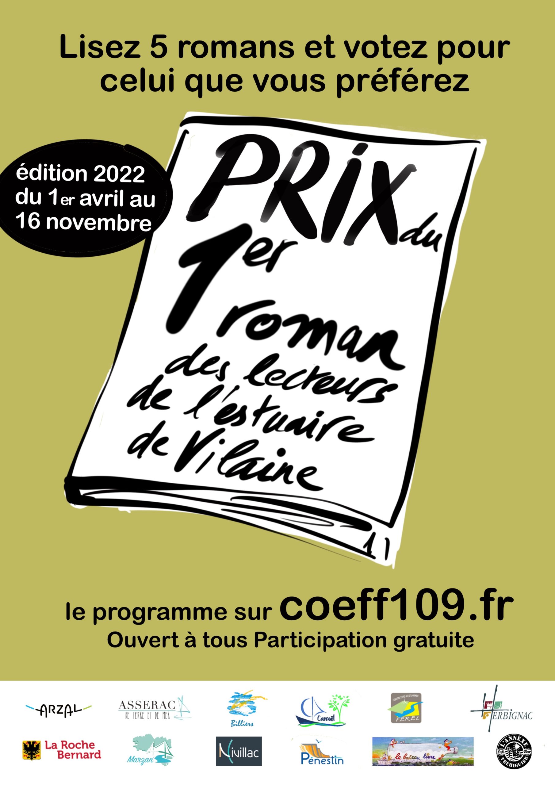 Edition 2022 - 4ème Prix du 1er roman des lecteurs de l'estuaire de Vilaine